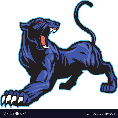 Black Panther Mascot Royalty Free Vector Image