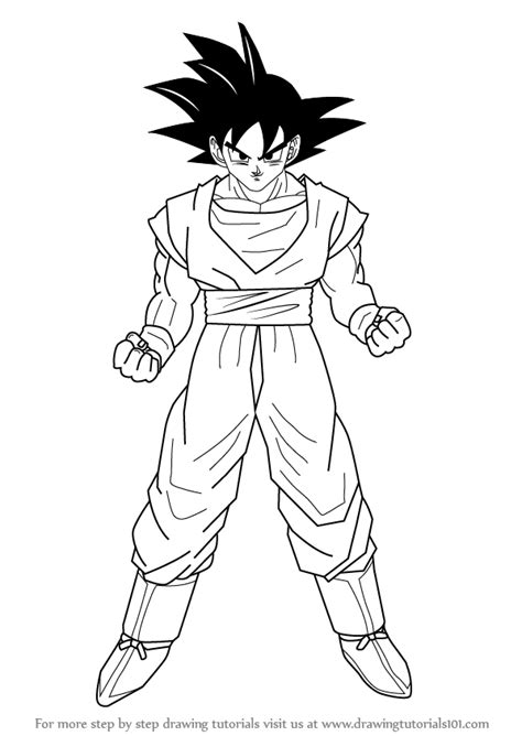 How to draw dragon ball z goku sketch coloring page. How to Draw Goku from Dragon Ball Z Video ...