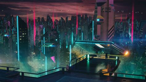 1920x1080 Skyscraper Futuristic Cyberpunk Building City Wallpaper