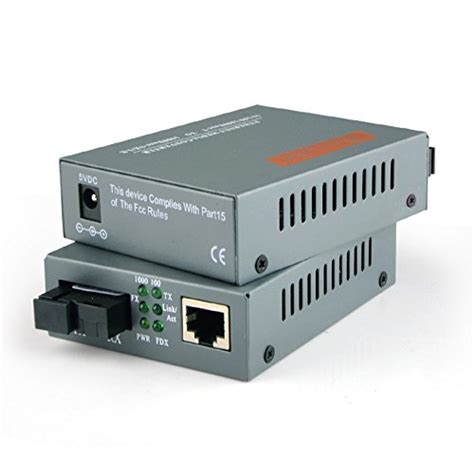 1 Pair Htb Gs 03 20km Ab Fiber Optical Media Converter 1000mbps Single Mode Single