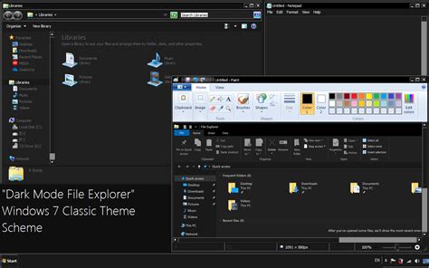 Dark Mode File Explorer Windows 7 Classic Scheme By Oi Im Sad On