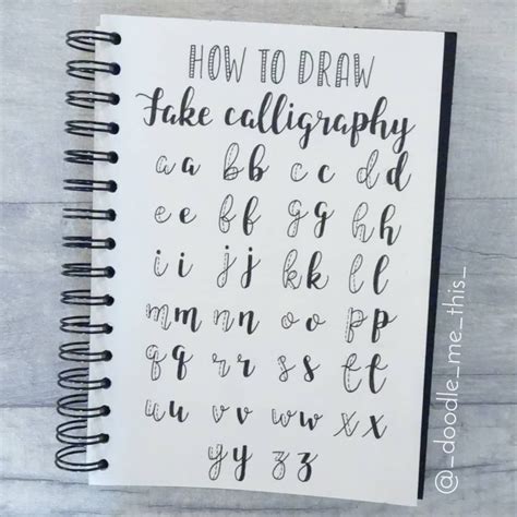 Doodle Me This On Instagram “my Little Guide To Fake Calligraphy 🖊