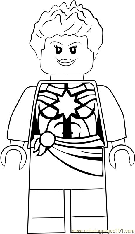 Who is the super woman in captain marvel? Lego Captain Marvel aka Carol Danvers Coloring Page - Free ...