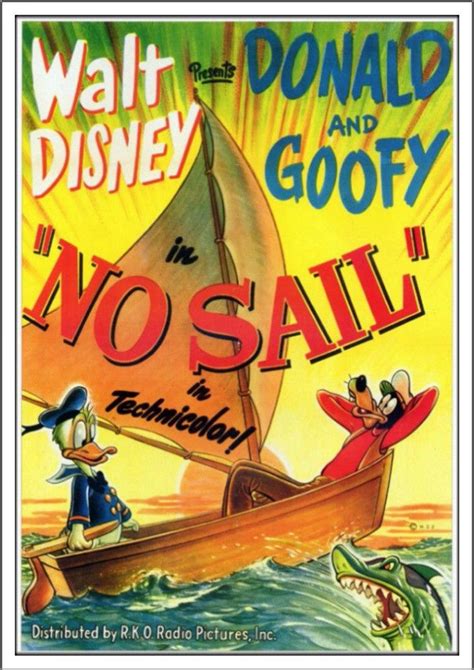 Donald Duck And Goofy No Sail 1945 Disney Movie Posters Classic