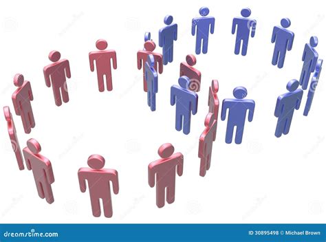 People Join Merge Social Two Circles Royalty Free Stock Photos Image