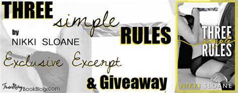 ~three Simple Rules By Nikki Sloane Exclusive Excerpt And Giveaway~
