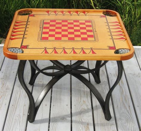 This pledge level includes one gaming table topper with a 4' x 4' play surface. Vintage CARROM Game Flip-Top Coffee Table with Iron Base ...