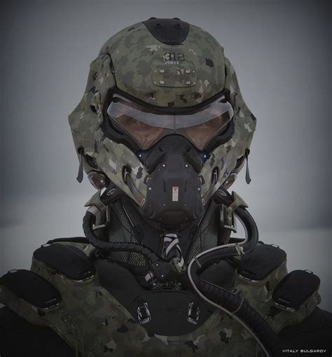 Artstation Pilot Operator Vitaly Bulgarov Helmet Concept Tactical