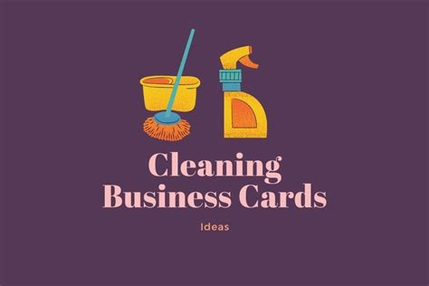 Cleaning Business Cards Ideas In Iconiccopy