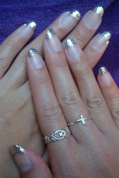 Review Of French Tip Nail Designs With Silver References Inya Head