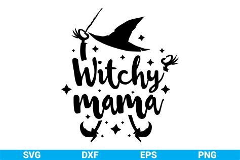 Witchy Mama Halloween Svg Files For Cricut Silhouette Cut File Crella