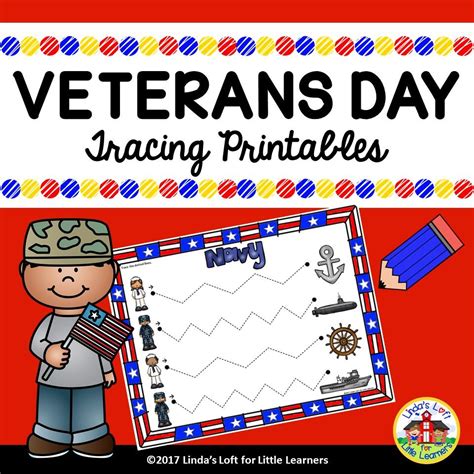 Veterans Day Pre Writing Tracing Practice Printables Veterans Day