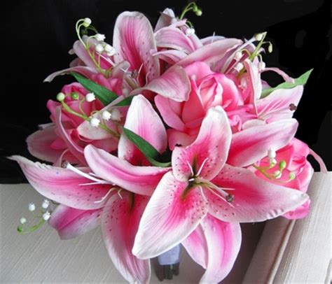 For purchasing the original file go to: Natural Touch Pink Stargazer Lily Bouquet