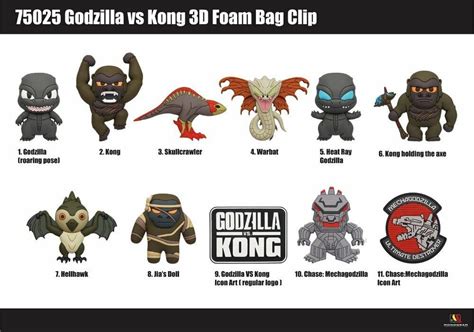 Godzilla Vs Kong Figural Bag Clip In Blind Bags Nightmare Toys