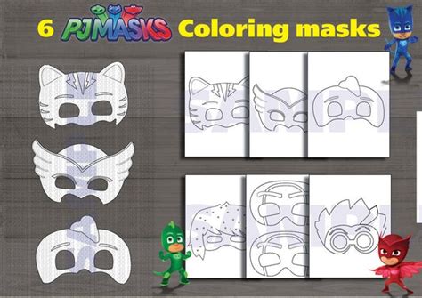 Instand Dl Pj Masks Printable Coloring Masks Digital File
