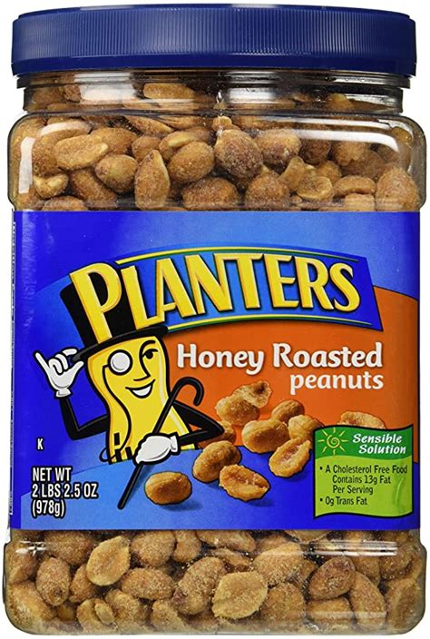 Planters Dry Roasted Honey Peanuts 2lbs 25oz Tub