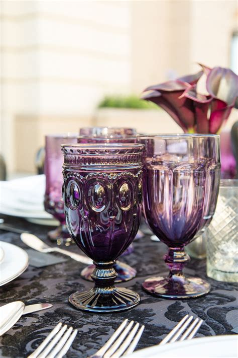 Glam Purple Glassware
