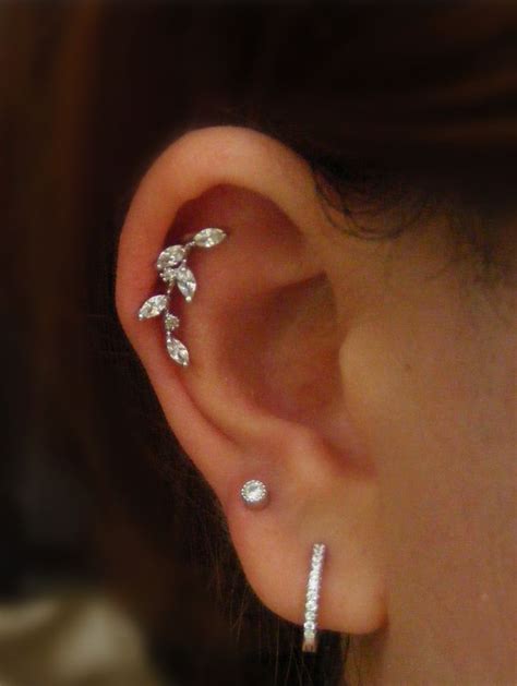 Your piercer may have a requirement for your first earring based. Leaf stud earrings/tragus studs/conch piercing/rook ...