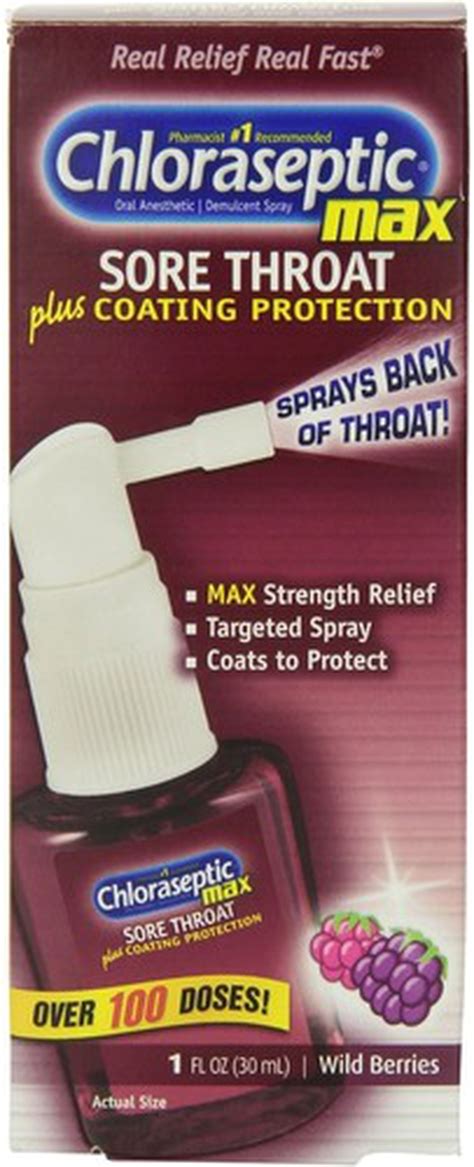 Chloraseptic Max Wild Berries Sore Throat Spray 1 Oz