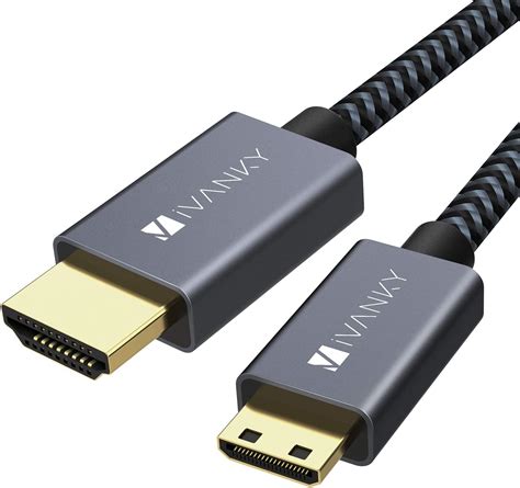 Ivanky Mini Hdmi To Standard Hdmi Cable 4k Gold Plated Uk