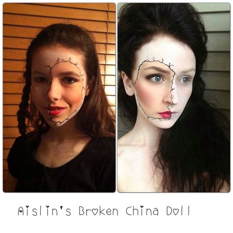 Broken China Doll Makeup Halloween Face Makeup