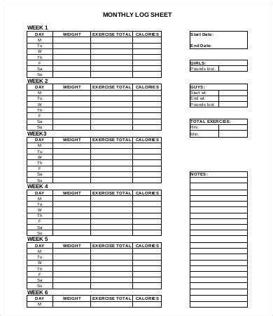 If you don't, drop your pen and do something else because mileage tracking can prove to be. Workout Log Template - 8+ Free Word, PDF Documents ...