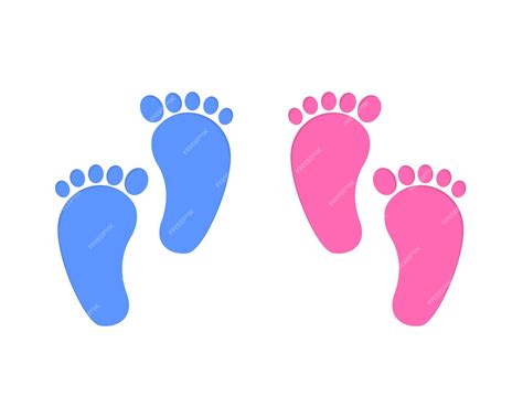 Premium Vector Baby Foot Print Isolated On White Background Little