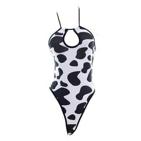 Buy Joyralcos Dalmatian Milk Leopard Cosplay Costume Anime Sexy Mini Cow Bikini Lingerie Set