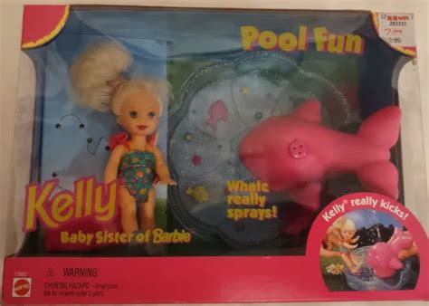 Pool Fun Kelly Baby Sister Of Barbie 1996 Mattel 17052 Whale Really