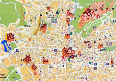 Mapa Turístico De Granada Mapa Turístico Mapas Turistico