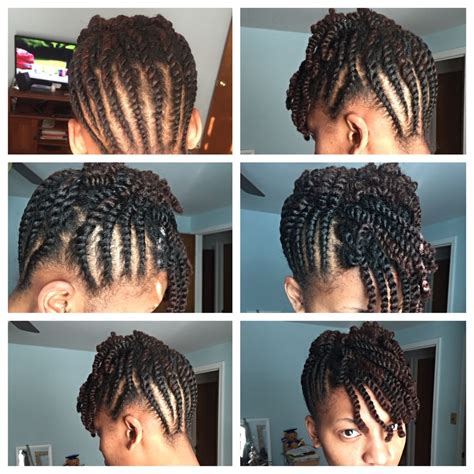 2023 Latest Two Strand Twist Updo Hairstyles For Natural Hair
