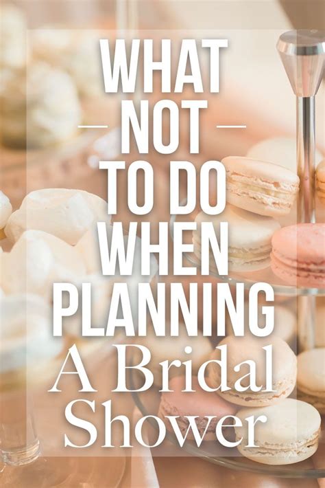 What Not To Do When Planning A Bridal Shower