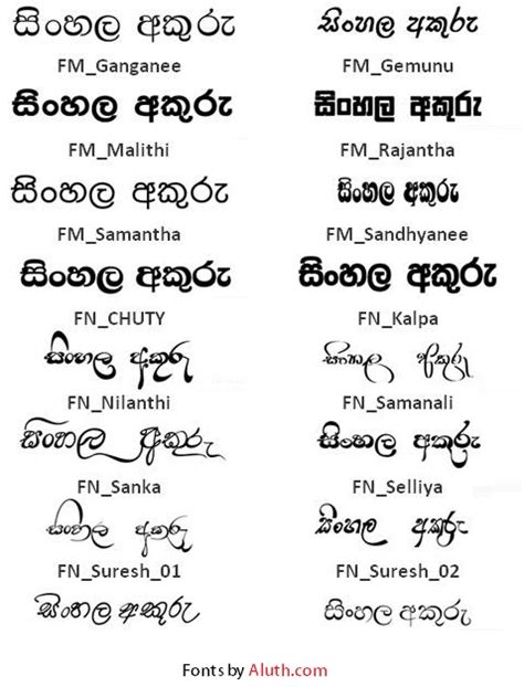 Sinhala Fonts 2000 Collection Free Download
