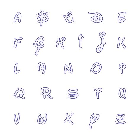 10 Best Alphabet Disney Font Printables Printable Alphabet Letter