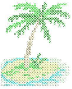 With over 200 designs, you'll find something here that is perfect for your next cross stitch project. Free Cross Stitch Pattern - Palm Tree Motif Cross Stitch ...