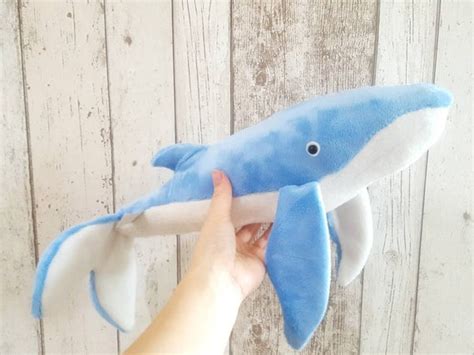Blue Whale Soft Toy Denim Whale Whale Plushie Whale Decor Etsy