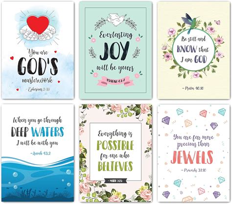 Scripture Cards Set Of 48 Boxed Bible Verse Blank Note Cards With