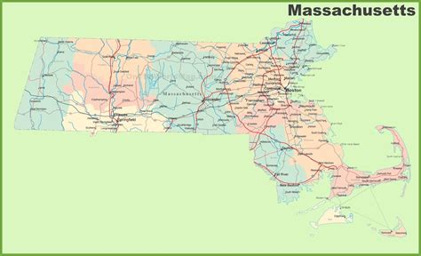 Map of Massachusetts | State map of America