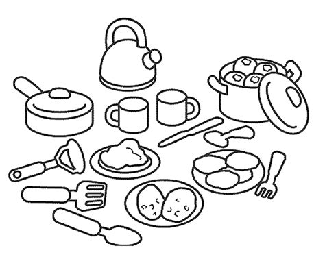 Keep students engaged and connected in class, distance learning, or in a hybrid learning environment. Kitchen and cooking Coloring Pages - Coloringpages1001.com