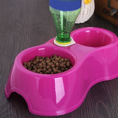 Preventing buildup of bacteria is very important, and so is removing any traces of old food before replenishing the bowl or hopper with a. Colorful Plastic Double Dish Dog Feeder Food Bowl With ...