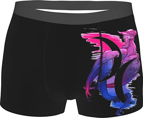 Waymay Bisexual Pride Flag Dragon Men S Boxer Briefs Comfortable Underpants Panties Black