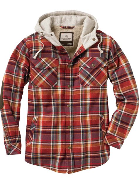 Legendary Whitetails Mens Camp Night Berber Lined Hooded Flannel Ebay