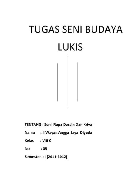 Contoh Cover Tugas Sekolah - Aneka Macam Contoh