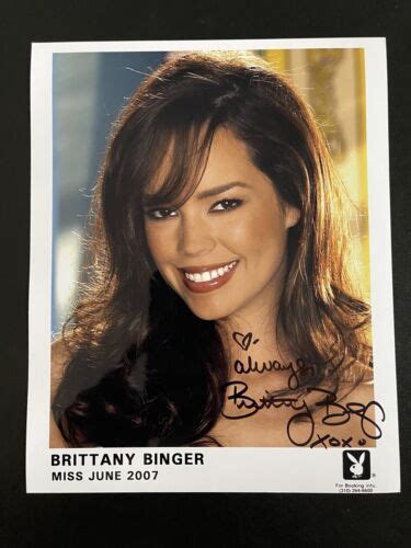 Brittany Binger Playboy Playmate Signed 8x10 Promo Photo Autograph June