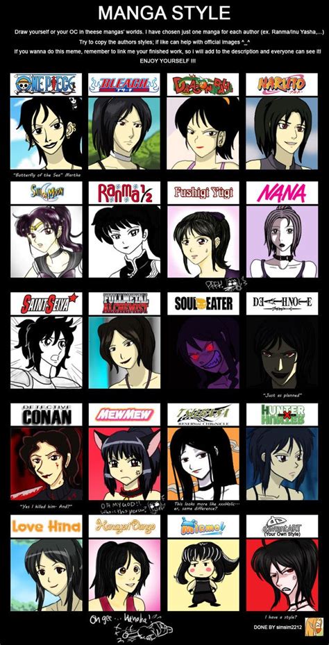 Manga Anime Style Meme Fun By Cartoonlion On Deviantart Manga Styles