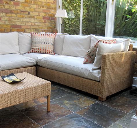 I'm considering various options to recover it. Conservatory sofa recovered in Villa Nova Bilbao Tofu with ...