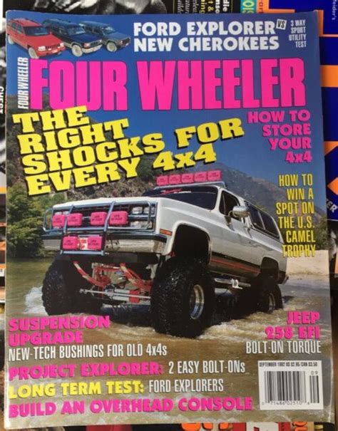 Four Wheeler Magazine September 1992 The Right Shocks For Every 4x4 Ebay