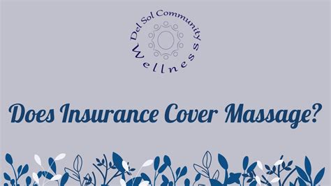 Does Insurance Cover Massage Youtube