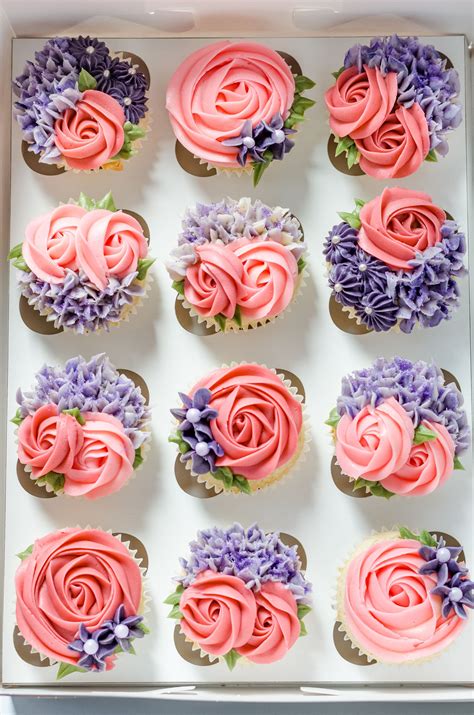 Fill your homemade cupcake by using a decorator bag and a long, round decorating tip. Flower cupcakes Decorating ideas | Fun cupcakes, Dessert ...