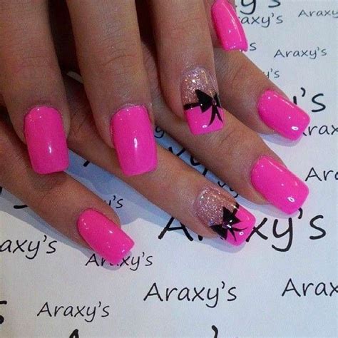 60 Best Pink Acrylic Nail Art Designs Gold glitters on pink nails area unit appropriate for glam occasion.